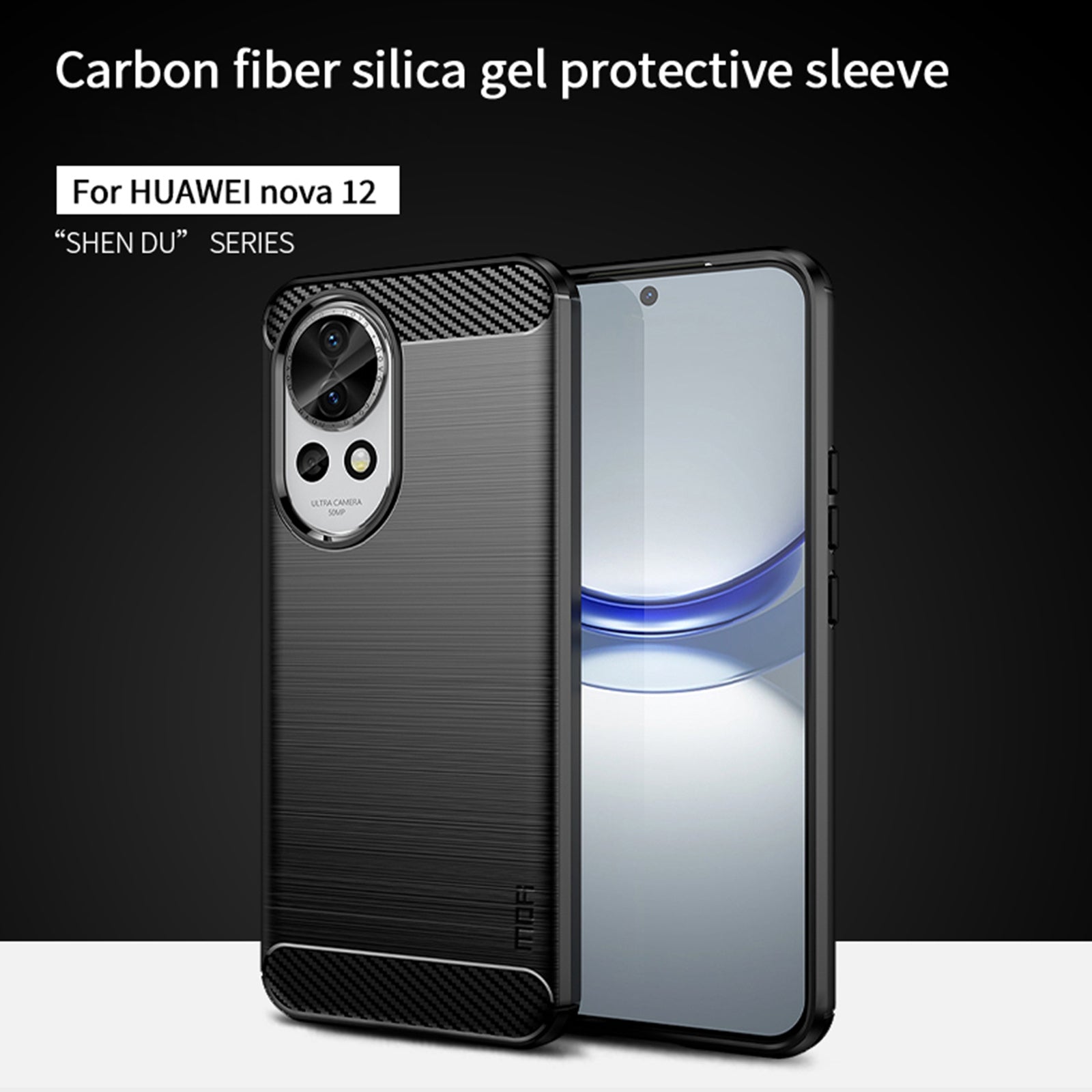 MOFI JK TPU Series-1 For Huawei nova 12 5G Phone Cover Brushed Shock Absorbing Case MOFI JK TPU Series-1 For Huawei nova 12 5G Phone Cover Brushed Shock Absorbing Case